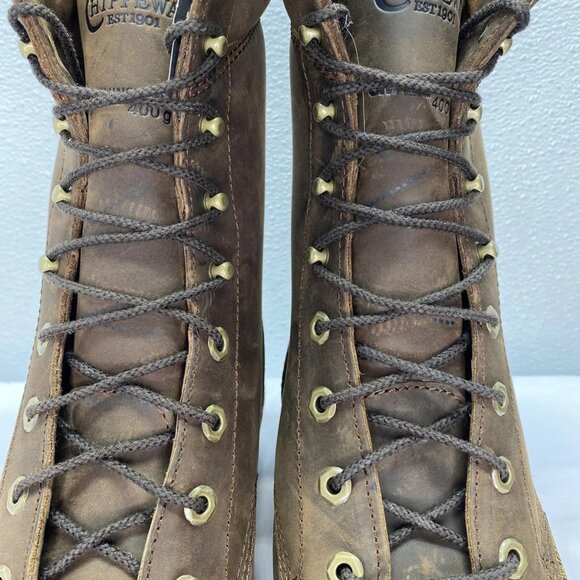 NEW CHIPPEWA Super DNA Steel Toe Waterproof Boots Brown Leather Size 10EEE - Picture 8 of 12